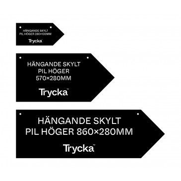 Hängande Skylt Pil Höger